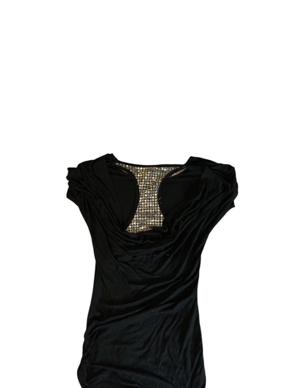 Black Racerback Mesh Back Tunic Top - Picture 2 of 5